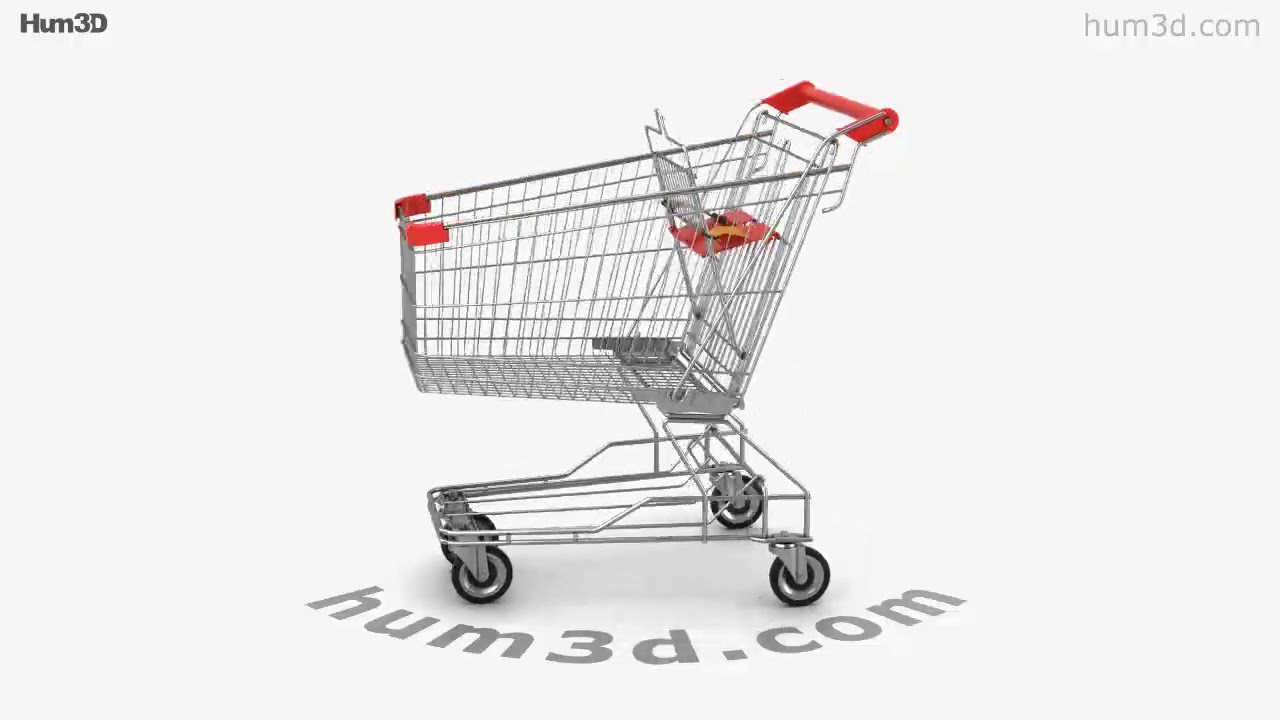 Shopping Cart 3D model by YouTube