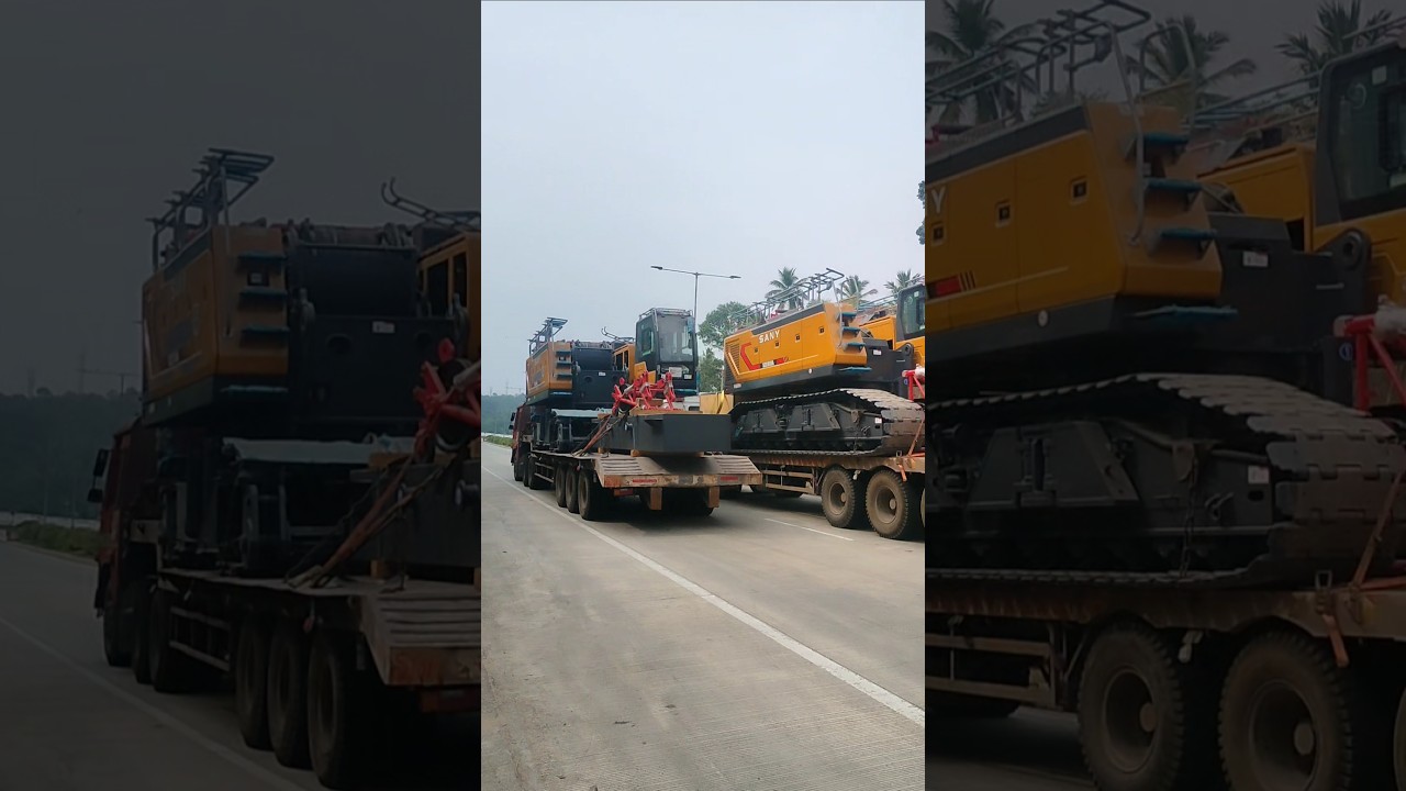 superb fast trailer heavy driver sany crawler crane 150t or 