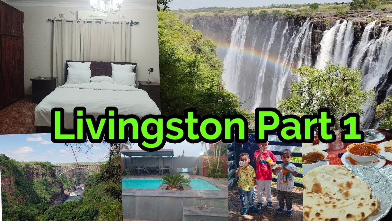 🌊 Livingstone Zambia Waterfall | Victoria Falls Full View | Nature Beauty in Zambia 🇿🇲