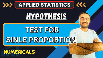 Test for Single Proportion | Hypothesis | Applied Statistics | Btech | B.com | BCA | BBA | BSc