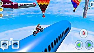 bike stunt racing - games / impossible bike stunt game / 2021 / new android gameplay !! screenshot 4