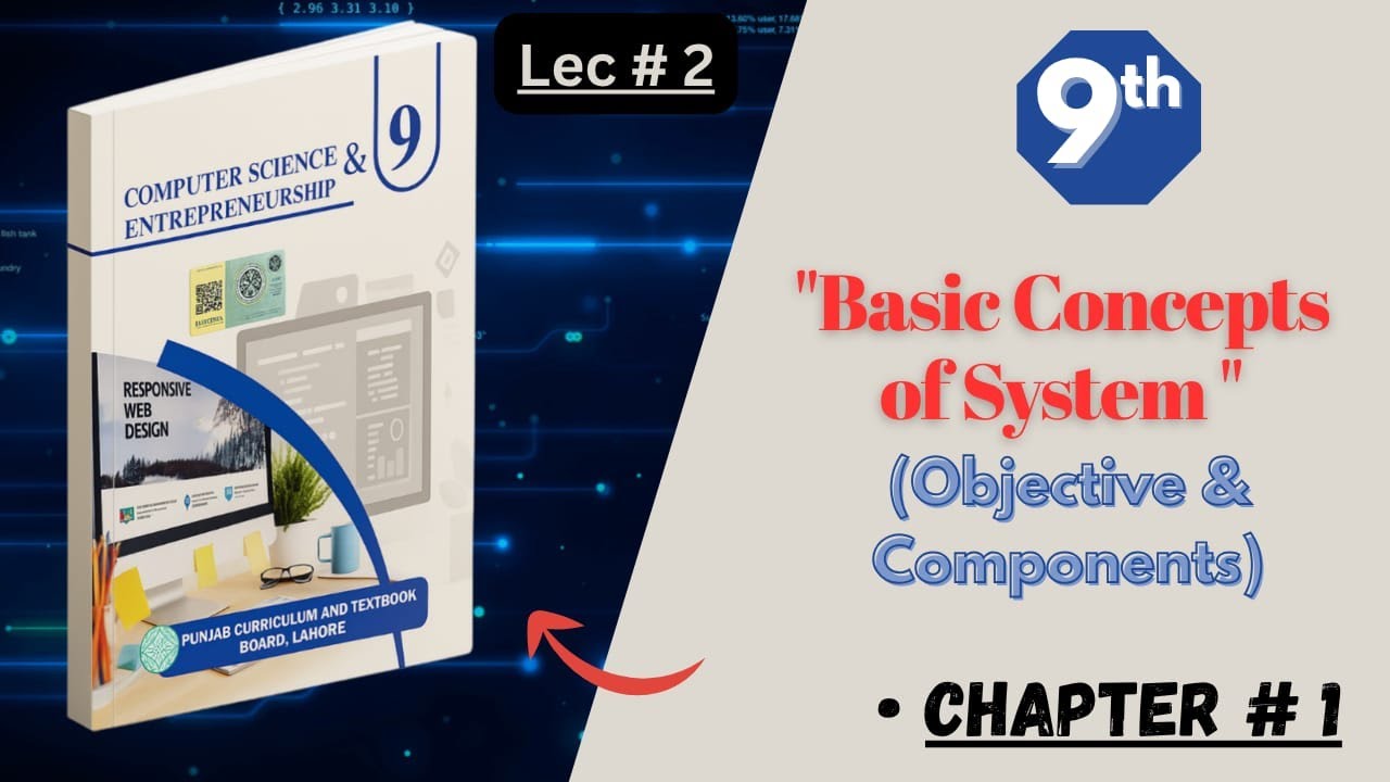 "Basic Concepts of System (Objective & Components) | Class 9 Computer Ch 1 Lecture 2 |Safar Academy"