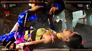 MK1 All Fatal Blows on Gold Kitana MK2 Movie