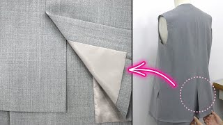 Easiest and quicker way to sew a Back Vent for a Jacket