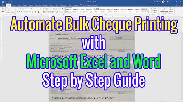 Automate Digitally Bank Cheque Writing and Bulk Printing with Microsoft Excel and Word Hindi | Urdu