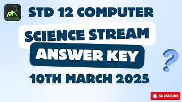Std 12 Computer GSEB Board Paper Solution March 2025 (Science Stream)