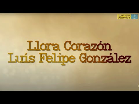 Llora Corazón - Luis Felipe González (Video Letra) | Discos Fuentes