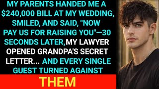 MY PARENTS HANDED ME A $240,000 BILL AT MY WEDDING—30 SECONDS LATER, GRANDPA'S LETTER ENDED THEM