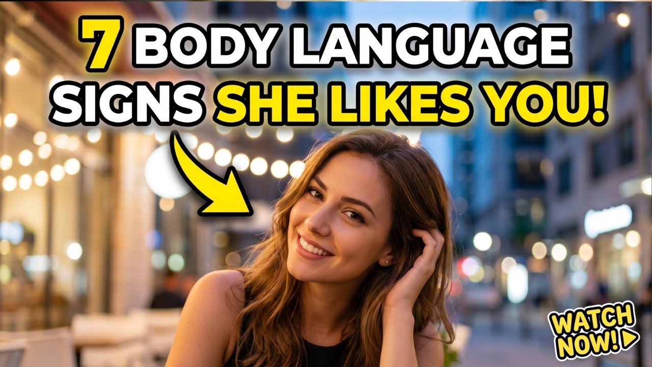 7 Body Language Signs She LIKES You! Eye Contact, Playing With Her Hair ...