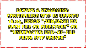 Configuring SFTP in ubuntu 18.04, error "/bin/bash No such file