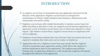 Singleton session bean