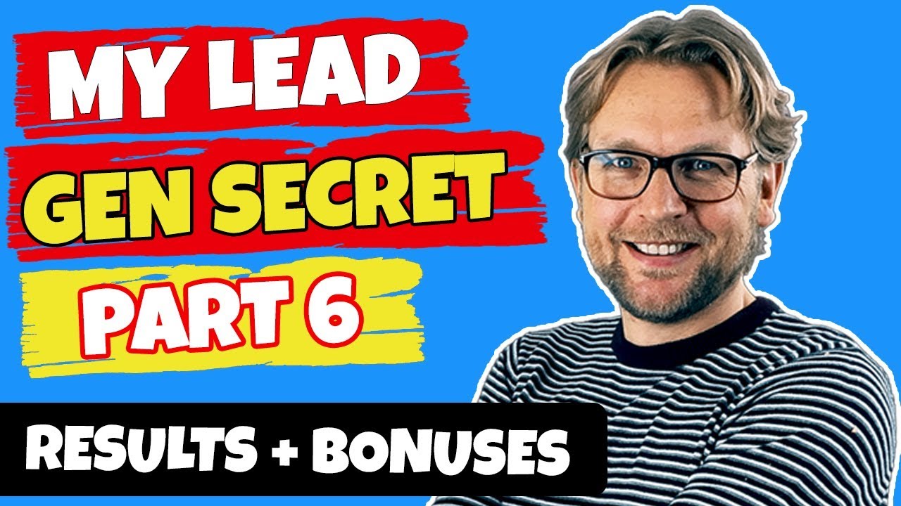 My Lead Gen Secret 2019 My Results September - Update 6 - YouTube