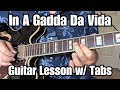 IN A GADDA DA VIDA Guitar Lesson IRON BUTTERFLY w/Tab