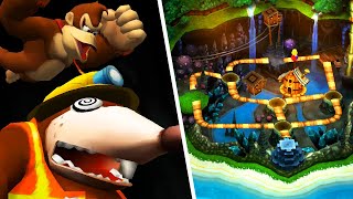 Donkey Kong Country Returns 3D - World 4: Cave - No Damage 100% Walkthrough