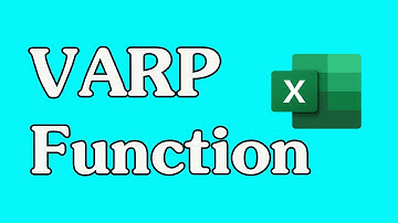 How to Use the VARP Function in Excel