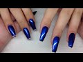 Copy of How To Coffin Nail Shape Blue Polish