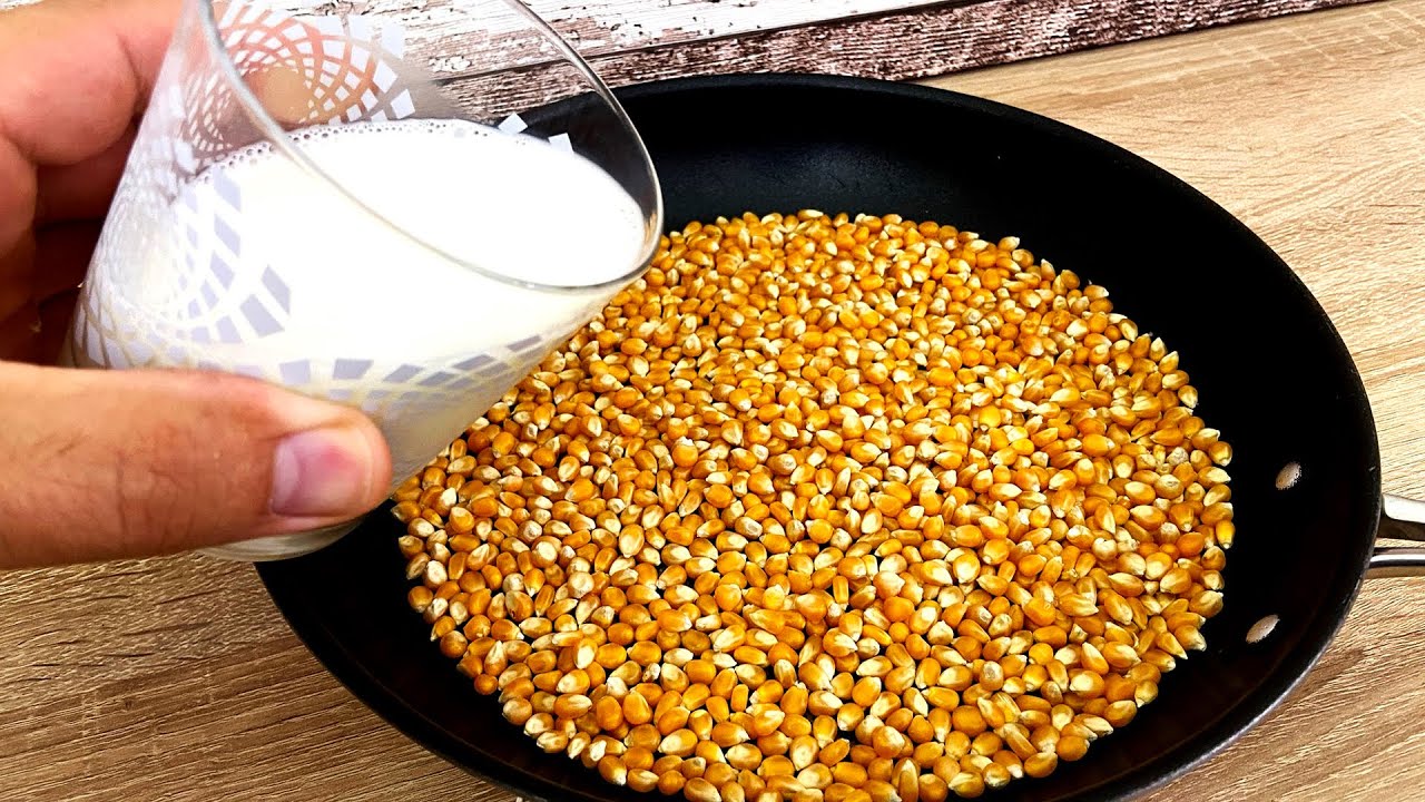 Ein Glas Milch und Mais 🤤 Süßes und EXTREM leckeres Popcorn 😱