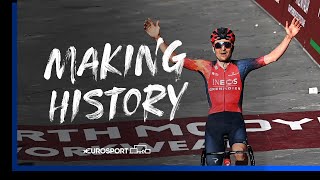 SUPERB Tom Pidcock Creates History | Strade Bianche 2023 | Eurosport