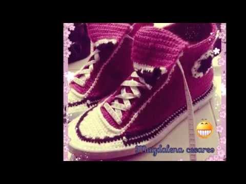 tenis converse tejidos a crochet para adulto