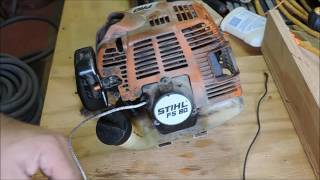 Stihl FS 80 weed eater pull string replacement