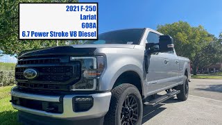 2021 F-250 Lariat 608A Iconic Silver Black Appearance 6.7L Diesel Interior &amp; Exterior in Depth 4K