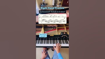 Piano Practice Progress - RACHMANINOFF “Prelude in G minor” w/metronome R.H. (mm. 35-36)