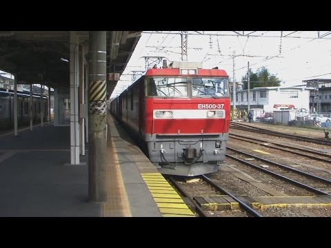 【黒磯駅】上り貨物3054列車の交直切換（地上切換方式）