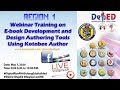 Region 1 - Webinar Training on E-Book Development and Design Authoring Tools