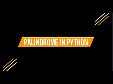 😄 || Palindrome in python || 😄