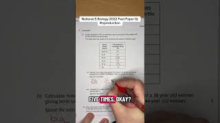 National 5 Biology 2022 Past Paper Q: Reproduction 