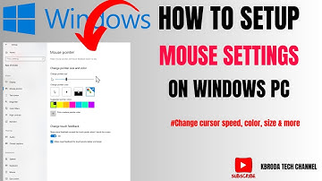 How To Setup Mouse Settings On Windows PC - Change Cursor Color, Size etc...