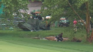 Severe weather rolls through Muirfield Village during 3rd round of Memorial