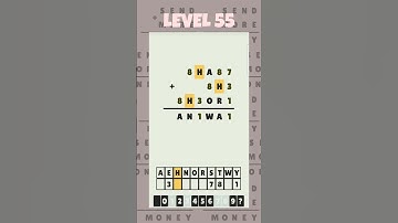 Level 55 - Cryptarithm: android game math  #cryptarithm #mathematics #matematika #maths