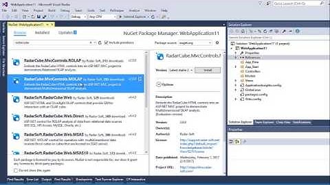 NuGet MOLAP sample project for ASP.NET MVC