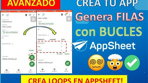 Cómo Generar Filas usando BUCLES, en AppSheet. Crea Apps a partir de Google Sheets