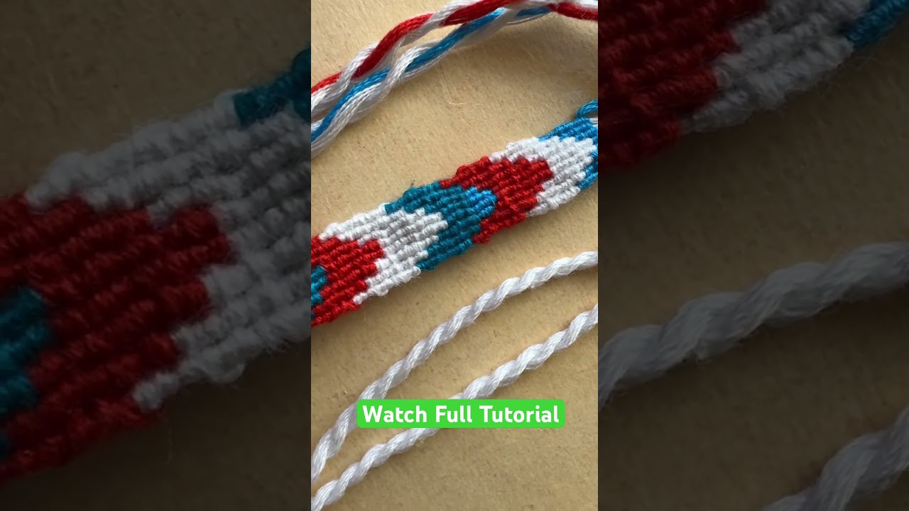 🪡Tiny Heart Bracelet | 📿 Handmaid Friendship bracelet tutorial for beginners #mybraceletsbook