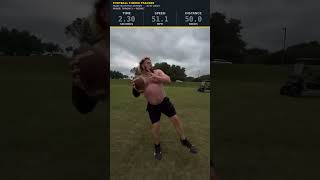 51 MPH Football Throw Caught On Tracker #football #shorts #recruiting