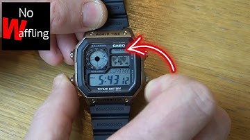 How to STOP the Buttons BEEPING Sound on Casio Royale Watch AE1200WH - Beginners guide
