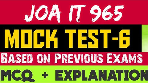 JOA 965 Preparation Mock Test 6 #hpssc #joa965 #joait #exampreparation #mocktest