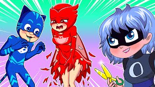 Catboty, Please Don't Look! What Happened to Owlette? | Catboy's Life Story | PJ MASKS 2D Animation