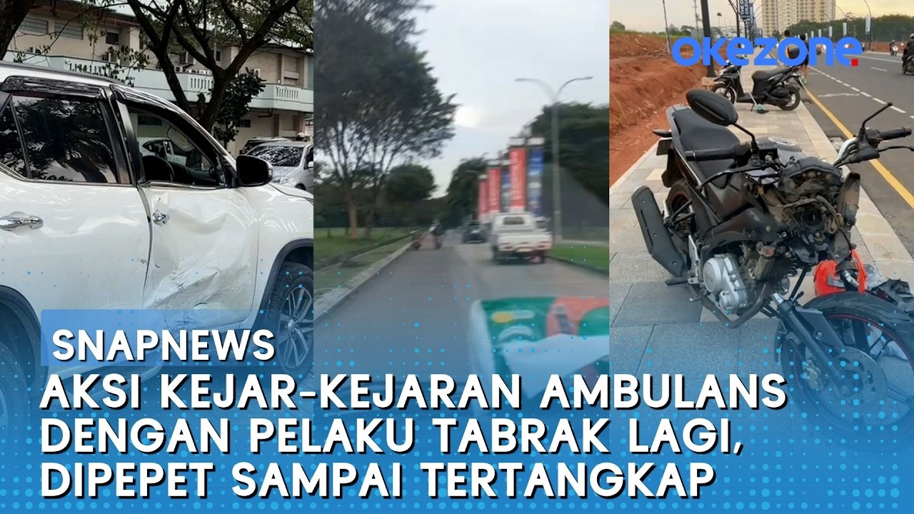 Aksi Kejar-kejaran Ambulans dengan Pelaku Tabrak Lagi, Dipepet Sampai Tertangkap | Snapnews