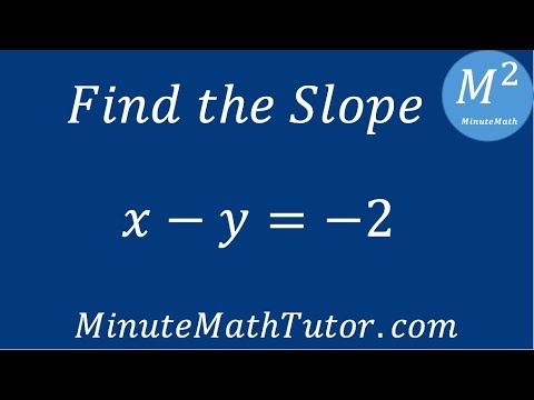 Find The Slope X Y 2 Youtube