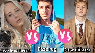 Jezelle Catherine Vs Faze rug Vs Drew dirksen lifestyle comparison 2024
