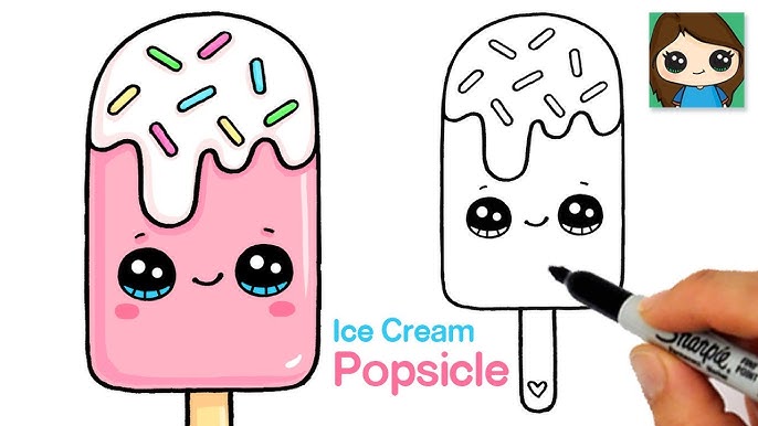 How to Draw an Ice Cream Sandwich Easy - YouTube
