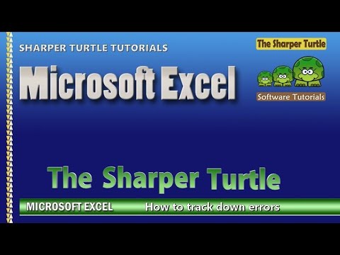 Microsoft Excel - How to track down errors with audit tools