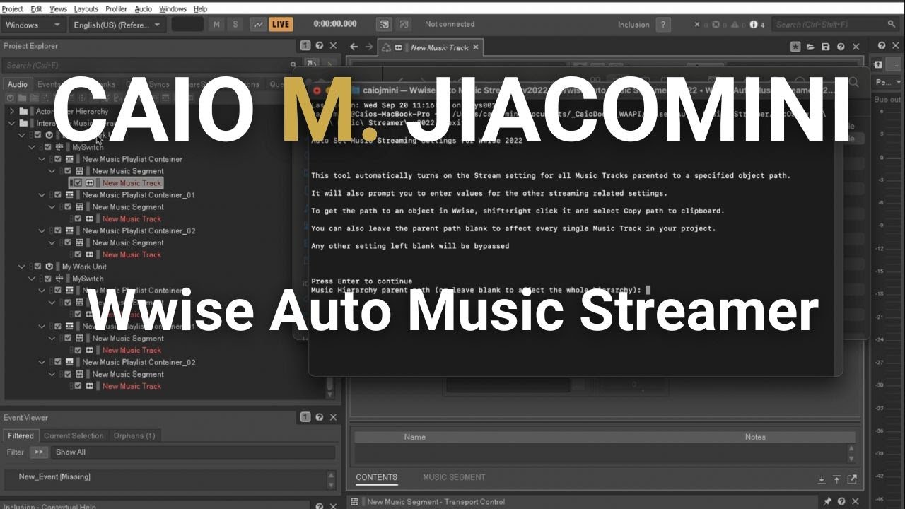 Wwise Auto Music Streamer Tool - YouTube
