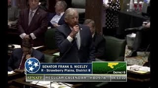 State Sen. Frank Niceley references Hitler in support of bill penalizing homeless camps