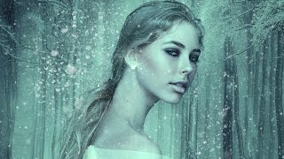 Зимняя обработка в Фотошоп в стиле открытки screenshot 1