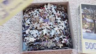 Set of Two 500 Piece Jigsaw Puzzles for Adults - The Joys of Christmas Winter Holiday