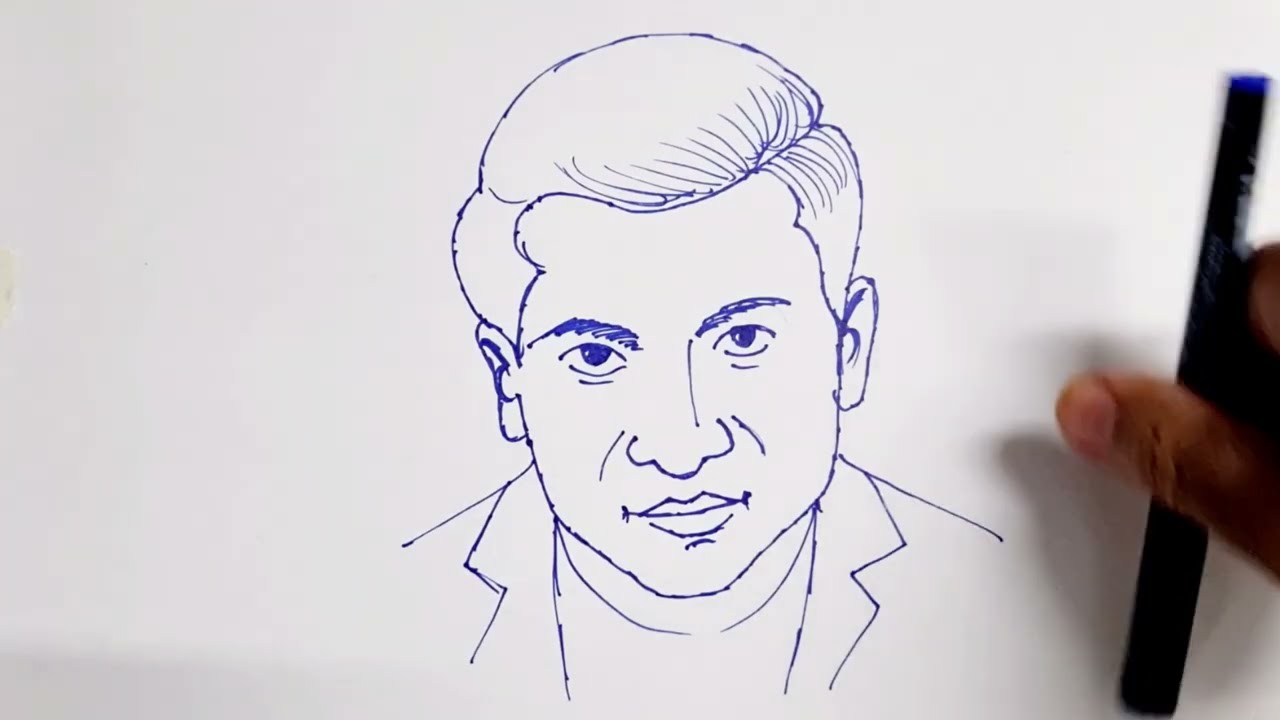 Srinivasa Ramanujan 🧐🥰 / National Mathematics day / Ramanujan Stencil  Drawing - YouTube